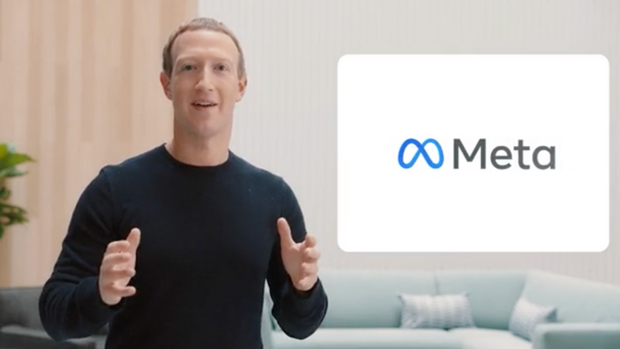 Mark Zuckerberg announcing Meta